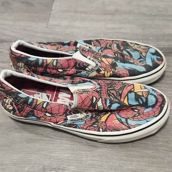Vans Marvel Spider-Man Graphic Slip-Ons Mens 7 Womens 8.5 - Picture 5 of 10